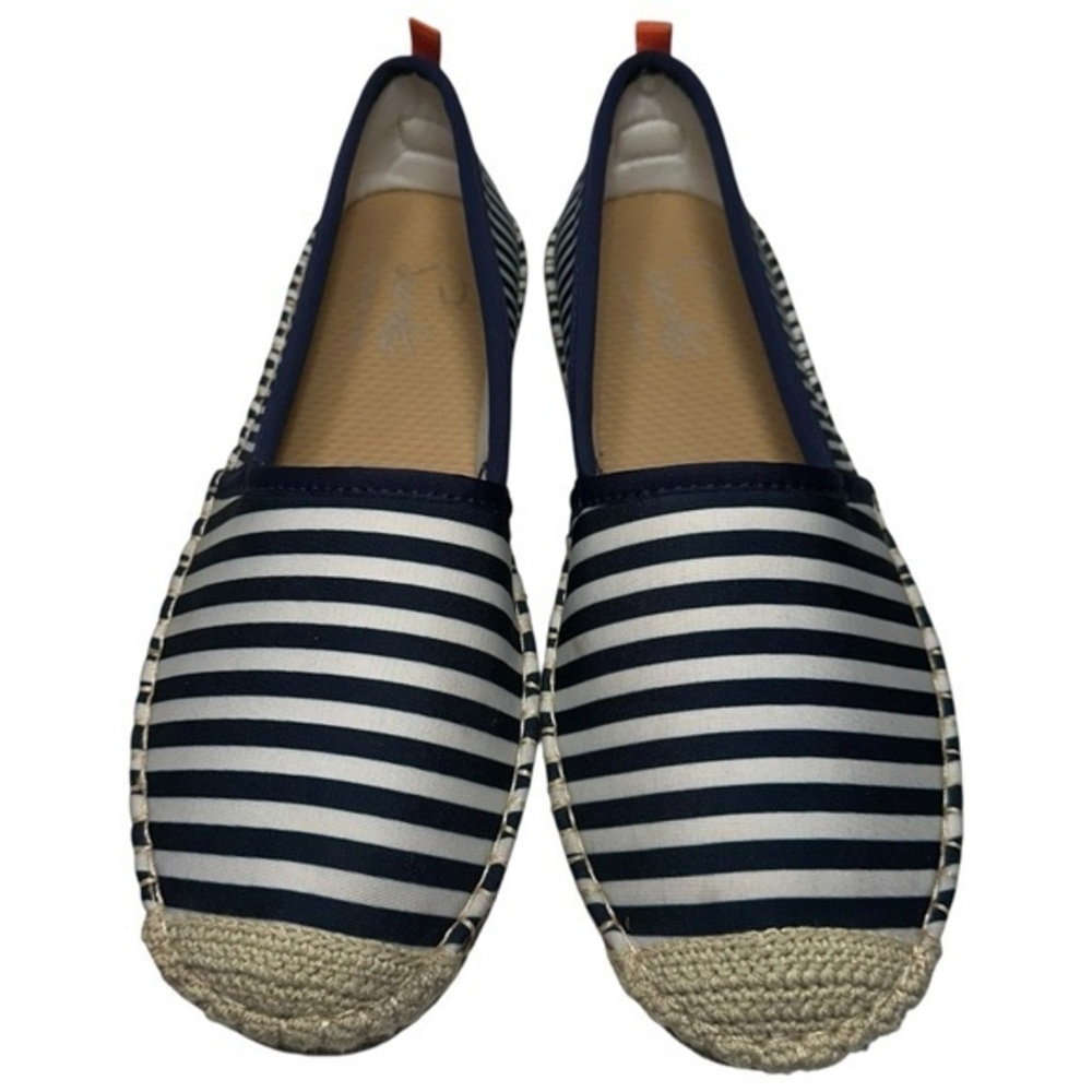 Seastar Women’s Size 8 Navy Blue White Stripe Neoprene Waterproof Espadrilles